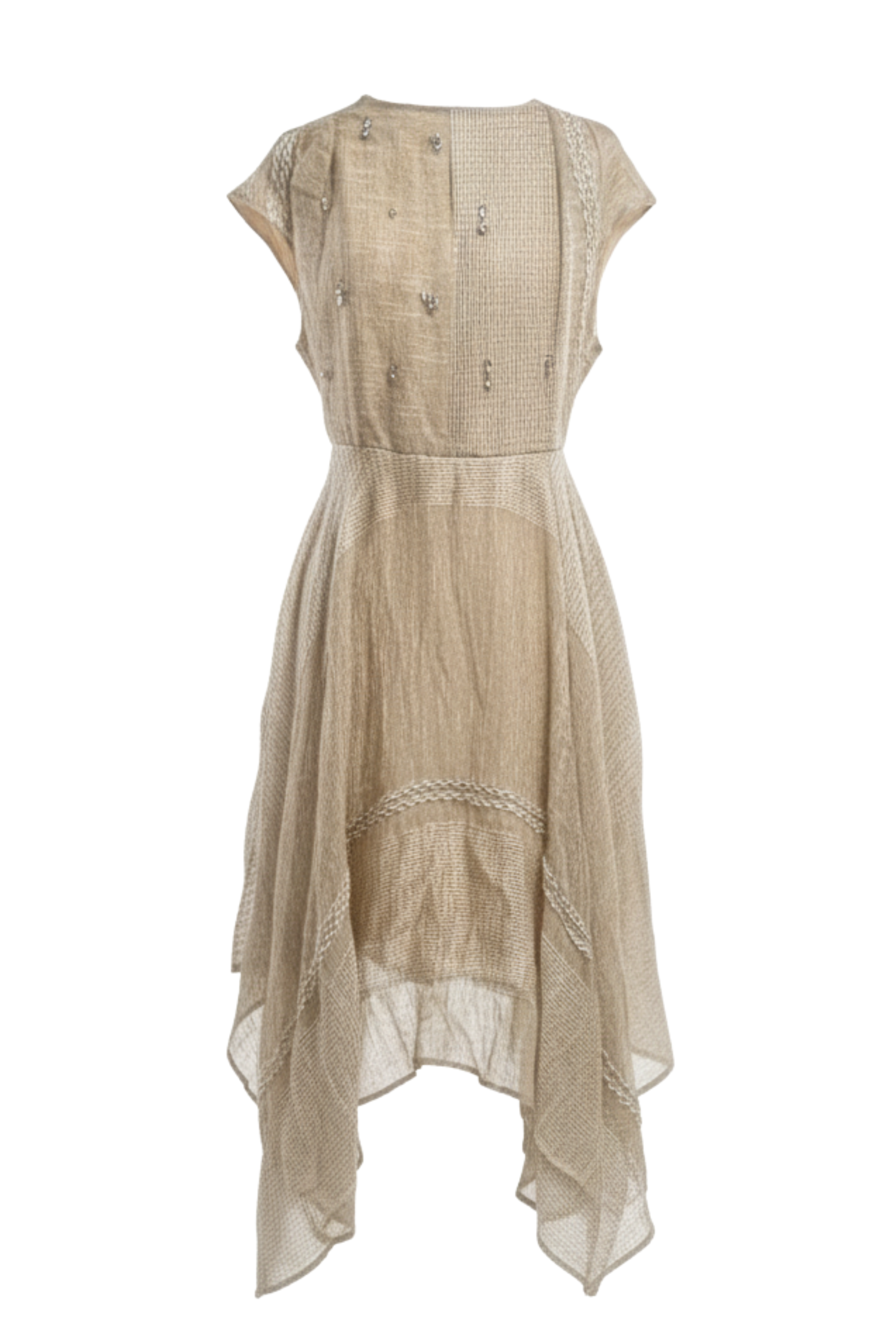 فستان ميدي بلمعة فاخرة وحزام 