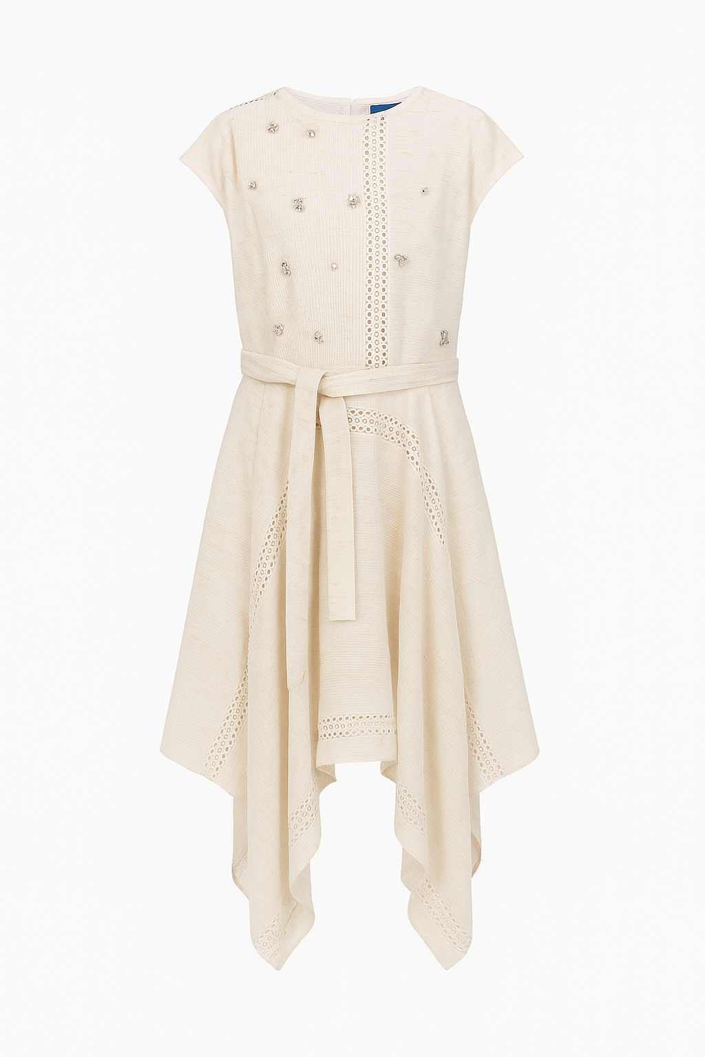 فستان ميدي بلمعة فاخرة وحزام 