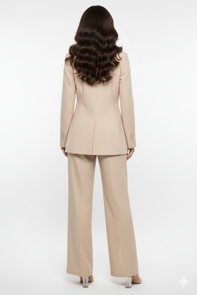 طقم نسائي مرصع بالفصوص 