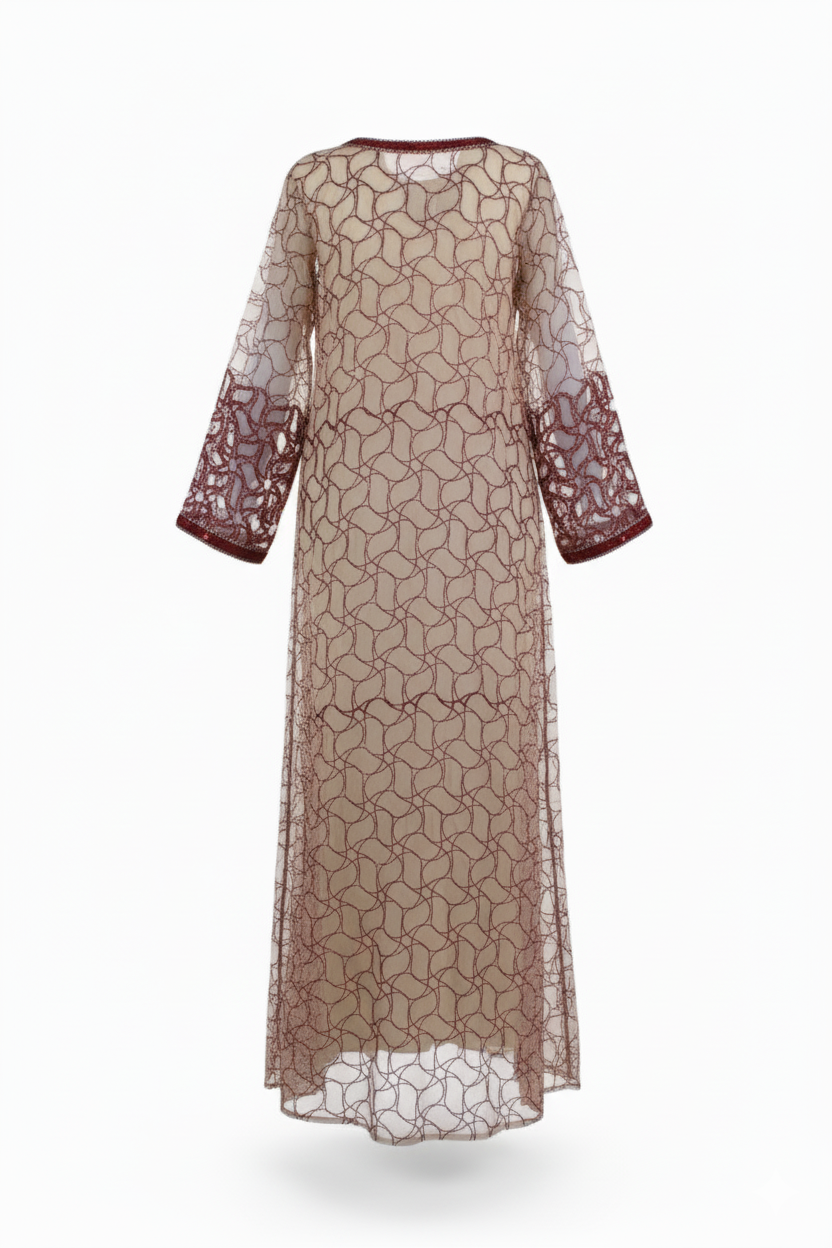 جلابية راقية مطرزة خلية 