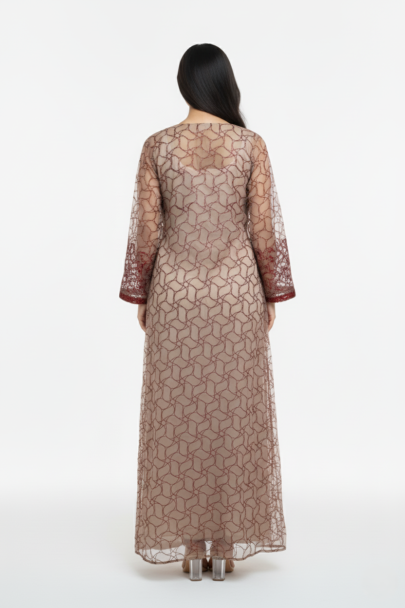 جلابية راقية مطرزة خلية 