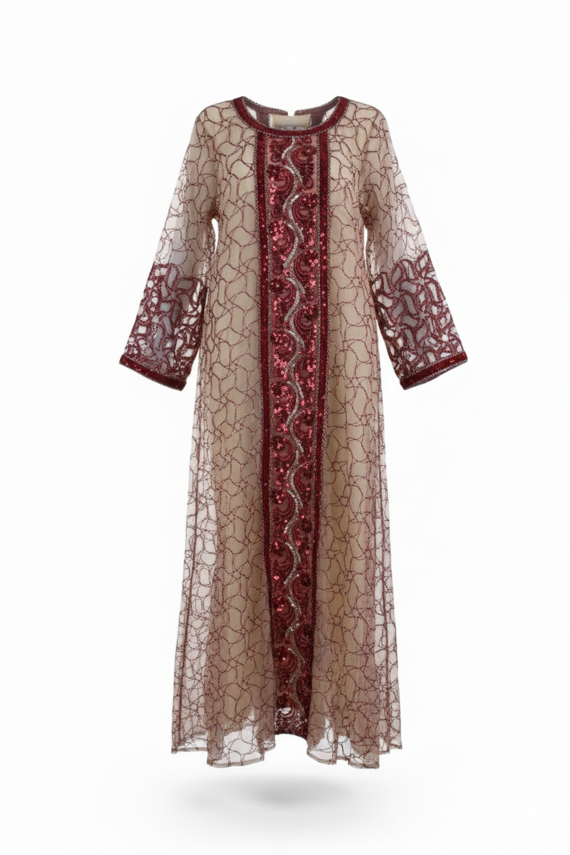 جلابية راقية مطرزة خلية 