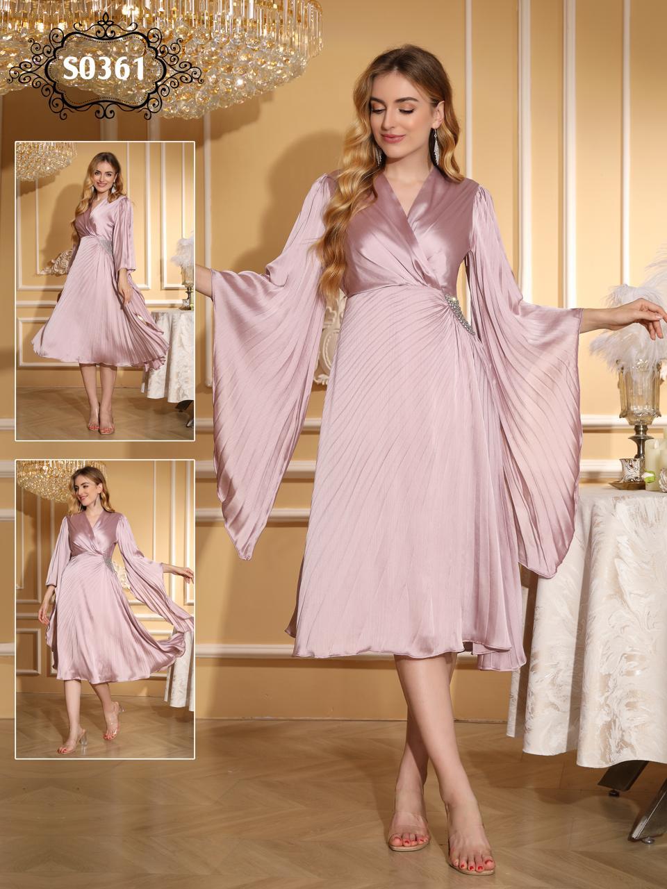  فستان سهرة ساتان بيليسيه