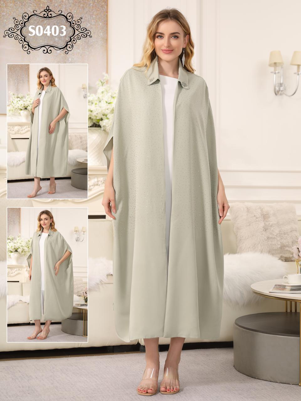 كيمونو شيفون – تصميم أنيق مع لمسات فصوص لامعة