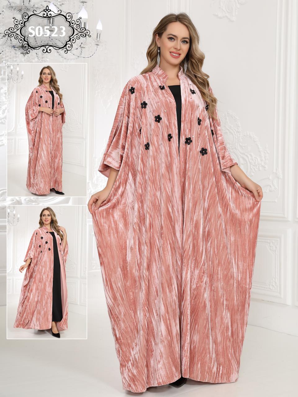  كيمونو زهرة أنيق وردي